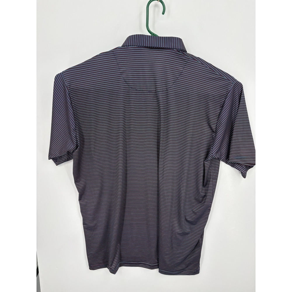 Collars and Co Men's Relaxed Golf Performance Polo Shirt Blue Striped, 3XL, NEW - Picture 5 of 6
